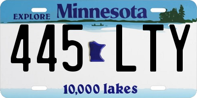 MN license plate 445LTY