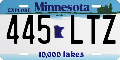 MN license plate 445LTZ