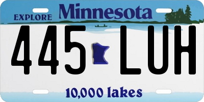 MN license plate 445LUH
