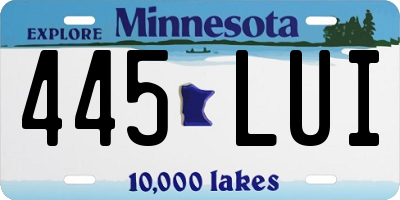 MN license plate 445LUI