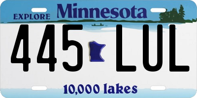 MN license plate 445LUL