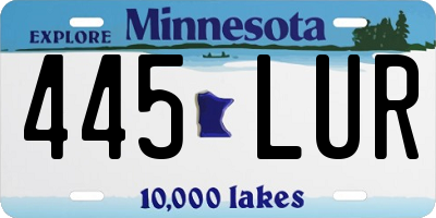 MN license plate 445LUR