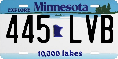 MN license plate 445LVB
