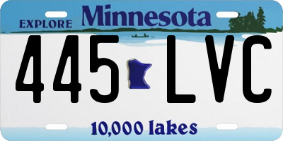 MN license plate 445LVC