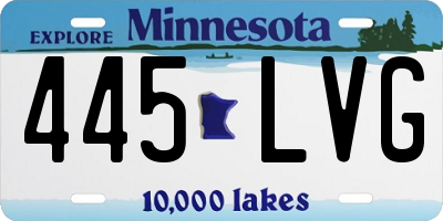 MN license plate 445LVG