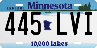MN license plate 445LVI