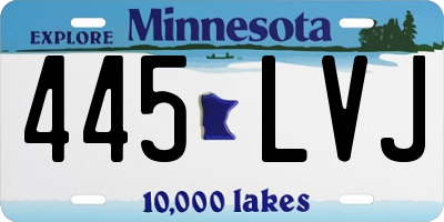 MN license plate 445LVJ