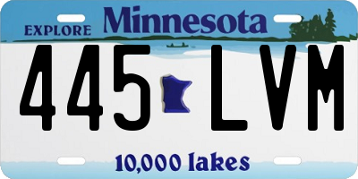 MN license plate 445LVM