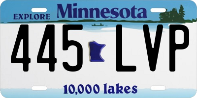 MN license plate 445LVP
