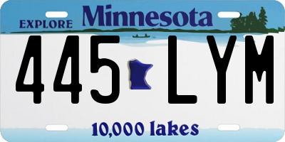MN license plate 445LYM