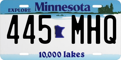 MN license plate 445MHQ