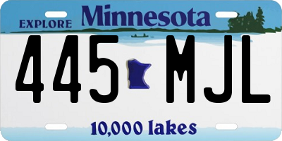 MN license plate 445MJL