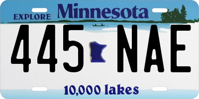 MN license plate 445NAE