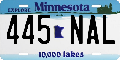 MN license plate 445NAL