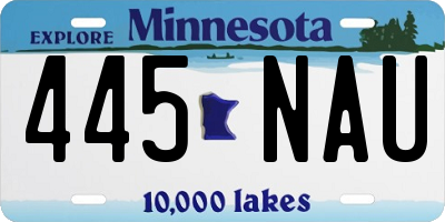 MN license plate 445NAU