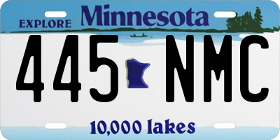 MN license plate 445NMC