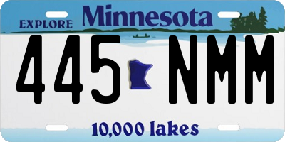 MN license plate 445NMM
