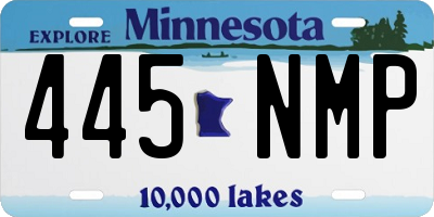 MN license plate 445NMP