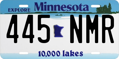 MN license plate 445NMR