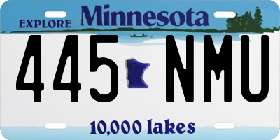 MN license plate 445NMU