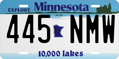 MN license plate 445NMW