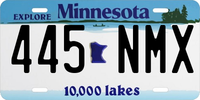MN license plate 445NMX
