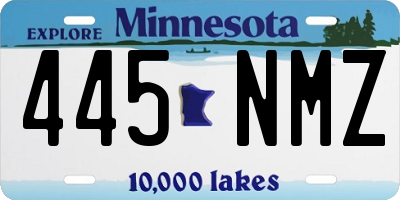 MN license plate 445NMZ