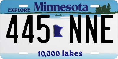 MN license plate 445NNE