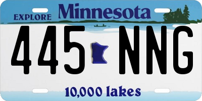 MN license plate 445NNG