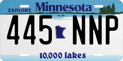 MN license plate 445NNP