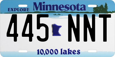 MN license plate 445NNT