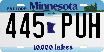 MN license plate 445PUH