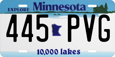 MN license plate 445PVG