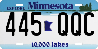 MN license plate 445QQC