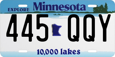 MN license plate 445QQY