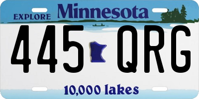 MN license plate 445QRG
