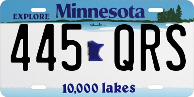 MN license plate 445QRS