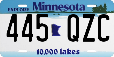 MN license plate 445QZC