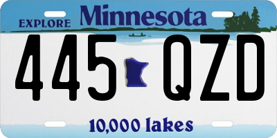 MN license plate 445QZD