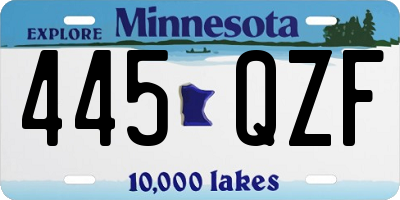 MN license plate 445QZF