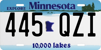 MN license plate 445QZI