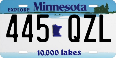 MN license plate 445QZL