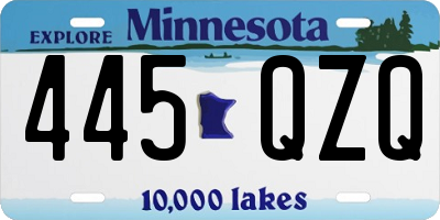 MN license plate 445QZQ