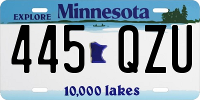 MN license plate 445QZU