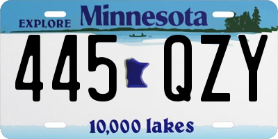 MN license plate 445QZY