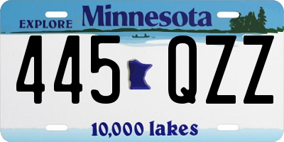 MN license plate 445QZZ