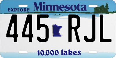 MN license plate 445RJL