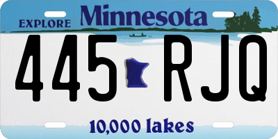 MN license plate 445RJQ