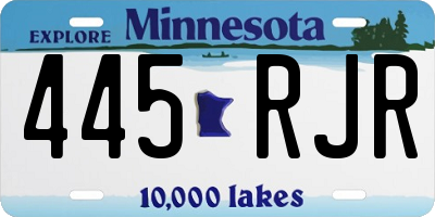MN license plate 445RJR