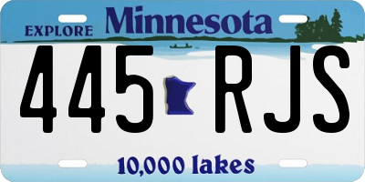 MN license plate 445RJS